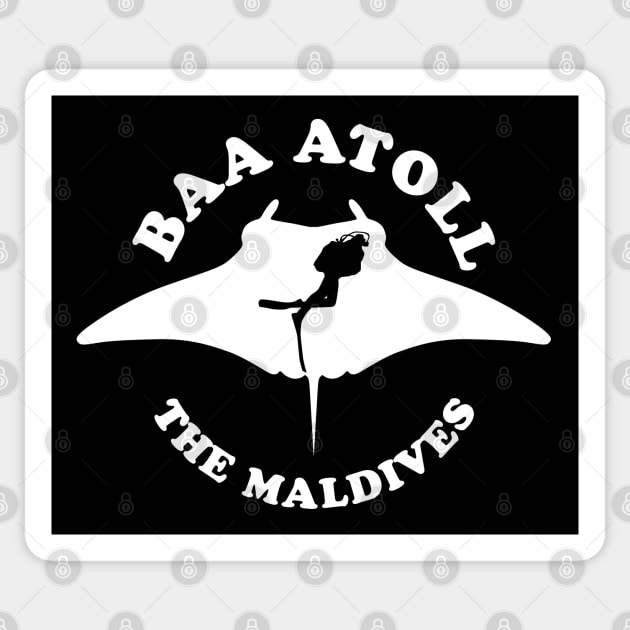 Baa Atoll The Maldives Scuba Diving With Manta Rays Sticker by TMBTM